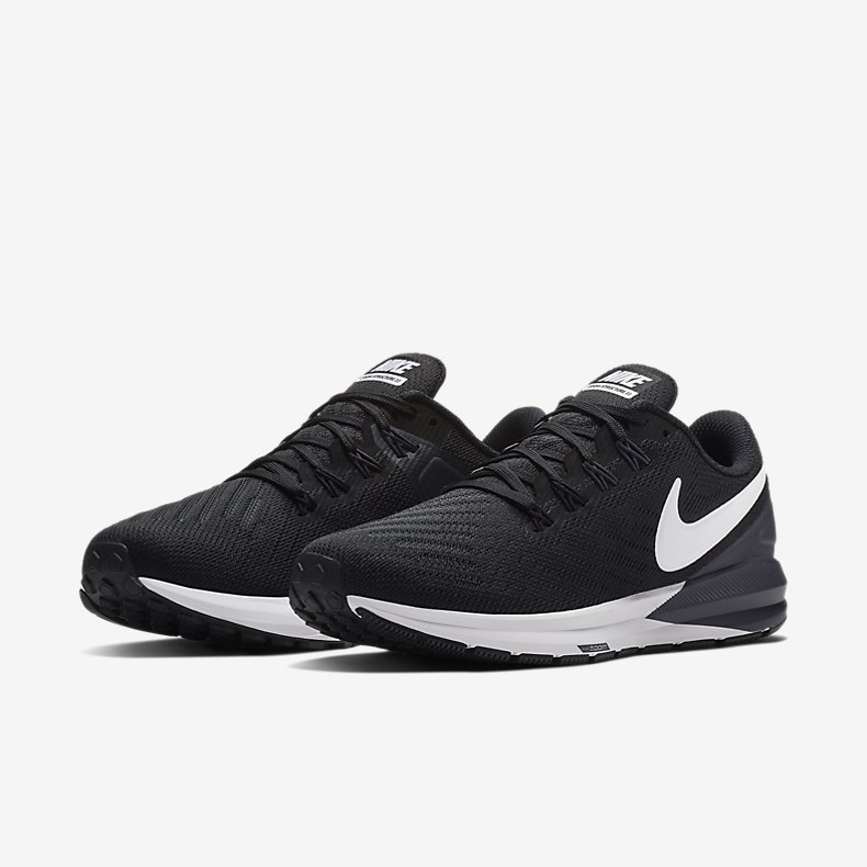 Giày Nike Air Zoom Structure 22 Nữ - Đen Trắng